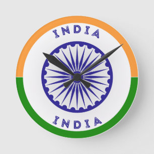 India Ashoka Chakra Circle Shape Round Clock