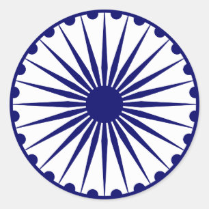 India Ashoka Chakra Classic Round Sticker