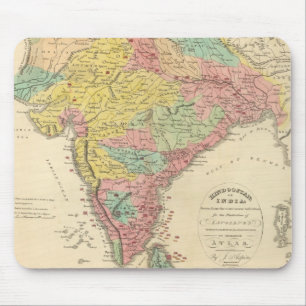 India Battles and Seiges Chonology Map Mouse Pad