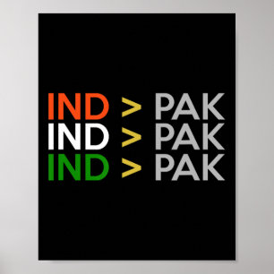 India Better Than Pakistan Indian Cricket Jersey Poster