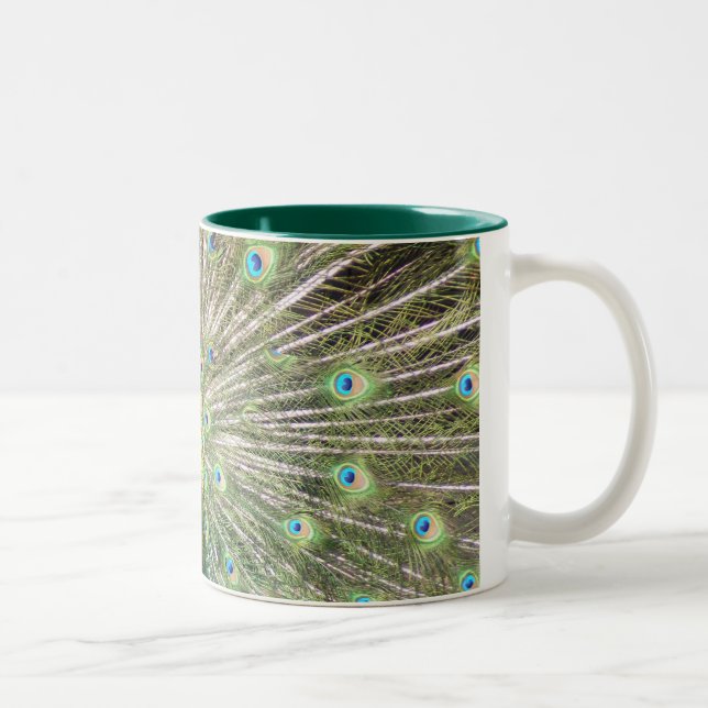 India Blue Peacock Two-Tone Coffee Mug (Right)
