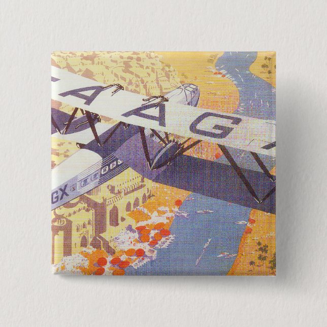 India by Imperial Airways 15 Cm Square Badge (Front)