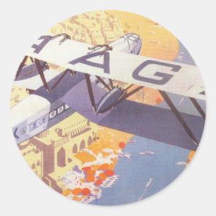 India by Imperial Airways Classic Round Sticker