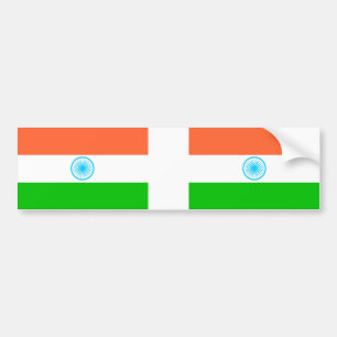 INDIA Carflag, get off Bumper Sticker
