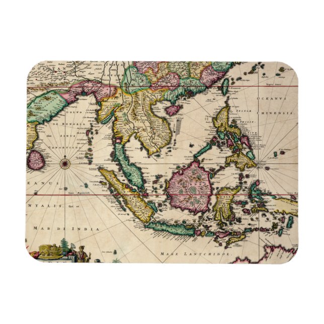 India & Ceylon to Australia Magnet (Horizontal)