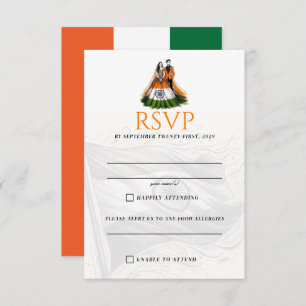 India Couple RSVP Card