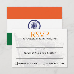 India Couple RSVP Card