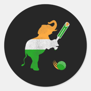 India Cricket 1 Classic Round Sticker