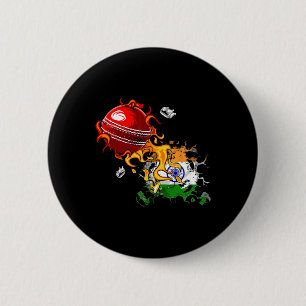India Cricket 4 6 Cm Round Badge