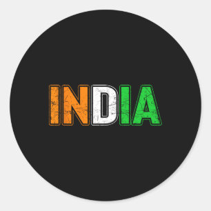 India Cricket Indian Sport Athlete Player Coach Cr Classic Round Sticker