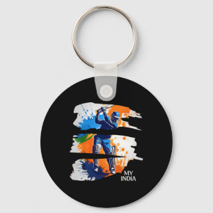 India Cricket Jersey Flag Indian Cricket Key Ring