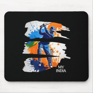India Cricket Jersey Flag Indian Cricket Mouse Pad