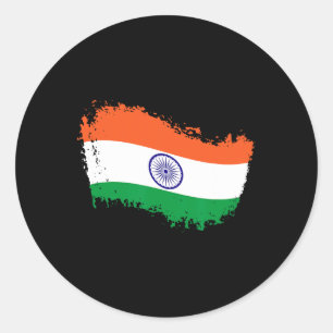India Cricket Jersey Indian Cricket Flag India  Classic Round Sticker