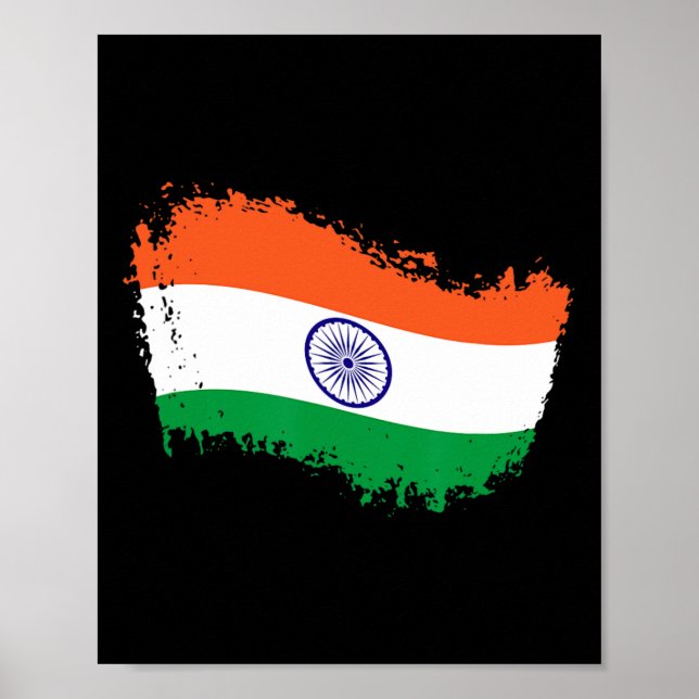 India Cricket Jersey Indian Cricket Flag India  Poster (Front)