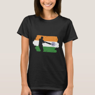 India Cricket National Fans Team Jersey Indian Fla T-Shirt