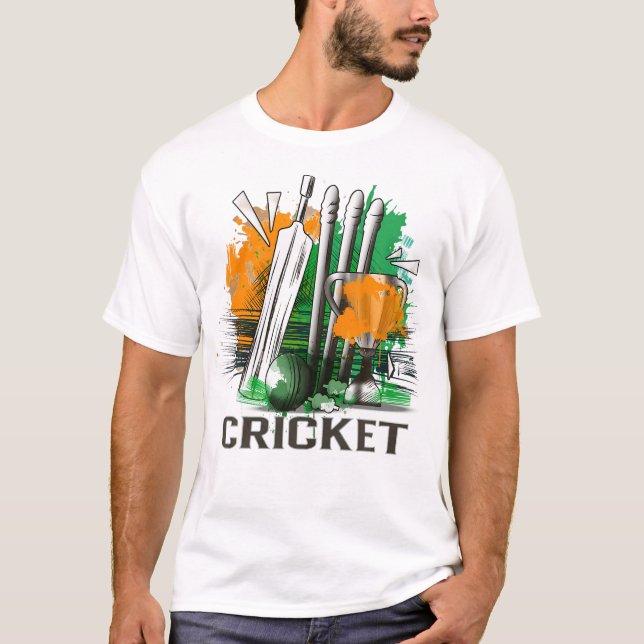 India Cricket National Fans Team Jersey T-Shirt (Front)