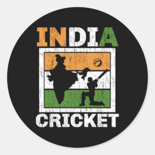 India Cricket Player Cricketer T And Ll Sport Love Classic Round Sticker