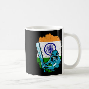 India Cricket Player Indian Flag Cricket Fan  Coffee Mug