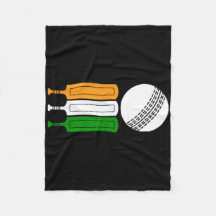 India Cricket Player Ll Indian Flag Cricket Team Fleece Blanket