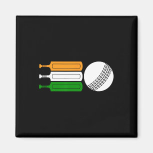 India Cricket Player Ll Indian Flag Cricket Team Magnet