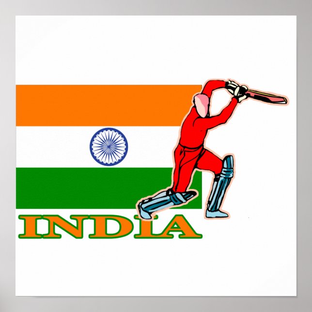 India Cricket Player Poster (Front)