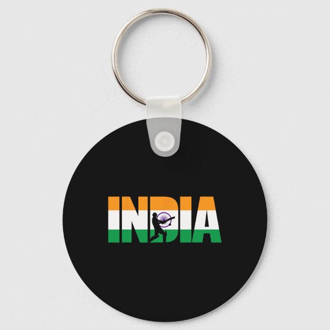 India Cricket Shirt  Key Ring (Front)