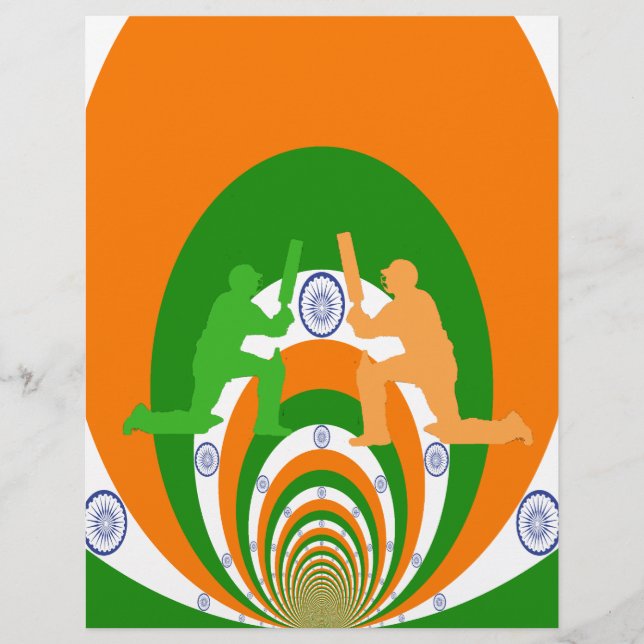 India Cricket Spirit: Abstract Design (Front)