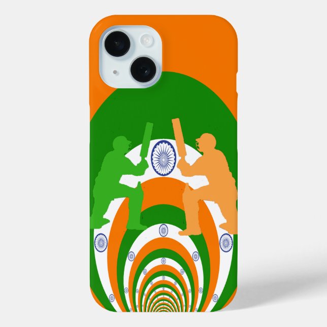 India Cricket Spirit Abstract Design Case-Mate iPhone Case (Back)