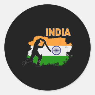 India Cricket Supporters Indian Cricket Fans India Classic Round Sticker