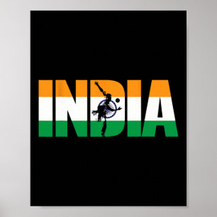 India Cricket Supporters Shirt Jersey Indian Crick Poster