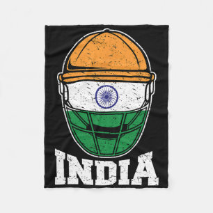India Cricket T Shirt Indian National Fans Jersey Fleece Blanket