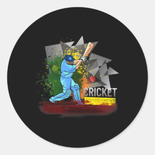 India Cricket T Shirt National Fans Team Jersey Classic Round Sticker