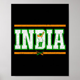 India Cricket Tee Shirt Indian National Cricket Te Poster
