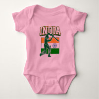 India Cricket With Indian Flag Gift