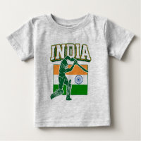 India Cricket With Indian Flag Gift