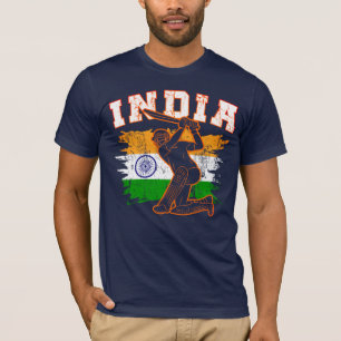 India Cricket With Indian Flag Gift T-Shirt