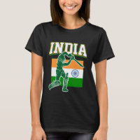 India Cricket With Indian Flag Gift