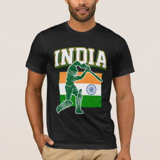 India Cricket With Indian Flag Gift T-Shirt