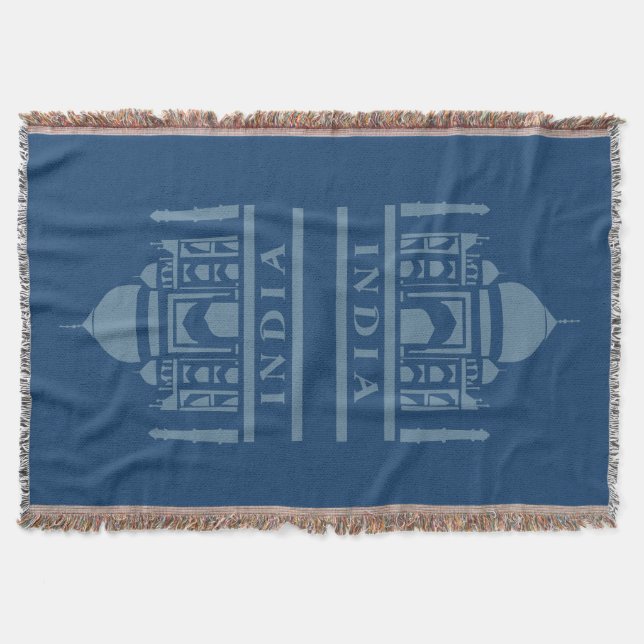 INDIA custom colour throw blanket (Front)