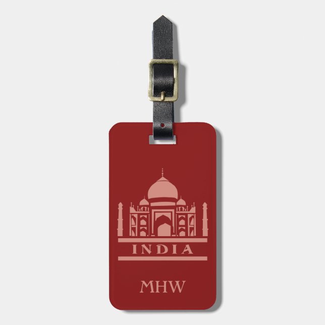 INDIA custom luggage tag (Front Vertical)