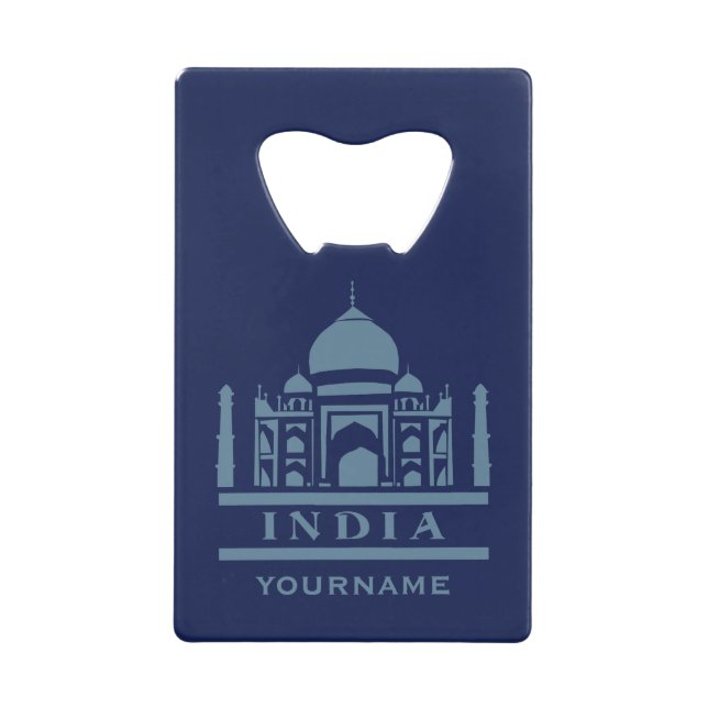 INDIA custom monogram & colour bottle opener (Front)