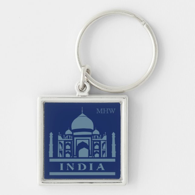 INDIA custom monogram & colour key chains (Front)