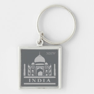 INDIA custom monogram & colour key chains