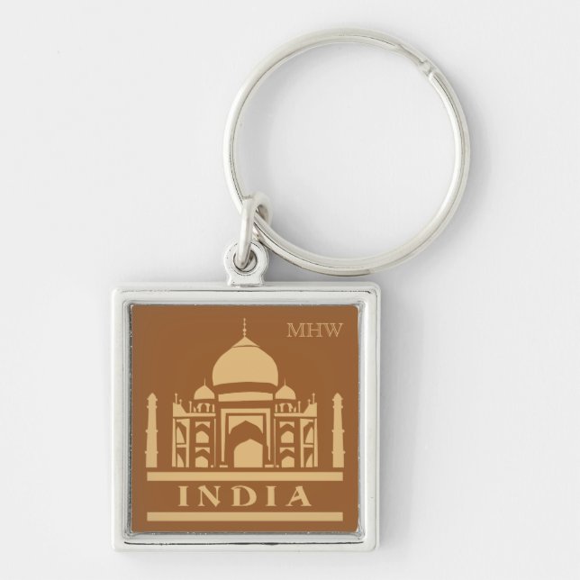 INDIA custom monogram & colour key chains (Front)