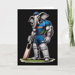 India Elephant Cricket Player Cricketer Card