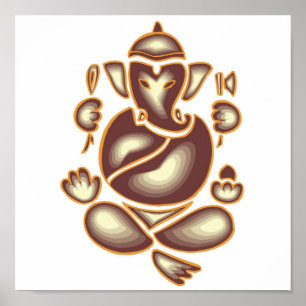 India Elephant Meditation Poster 15x15