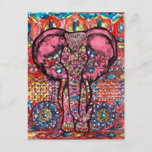 India Elephant Postcard