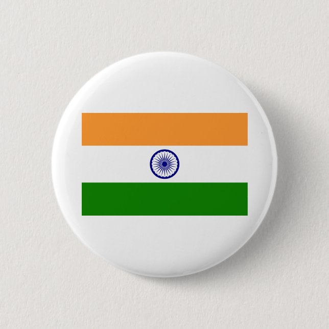 India Flag 6 Cm Round Badge (Front)