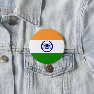 India flag 7.5 cm round badge