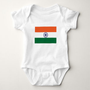 India Flag Baby Bodysuit
